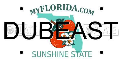DUBEAST Florida License Plate