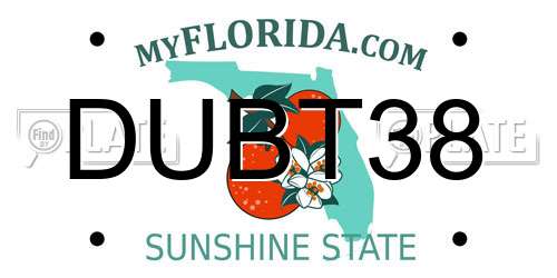 DUBT38 Florida License Plate
