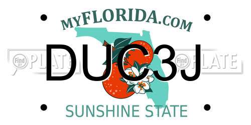 DUC3J Florida License Plate