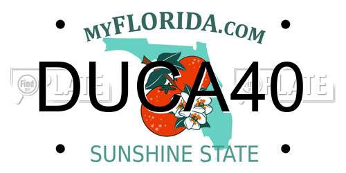 DUCA40 Florida License Plate
