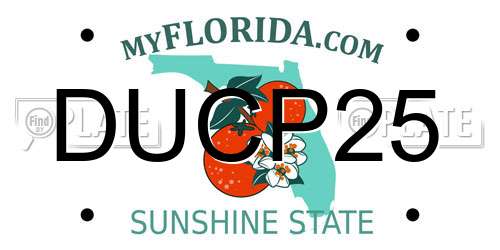 DUCP25 Florida License Plate