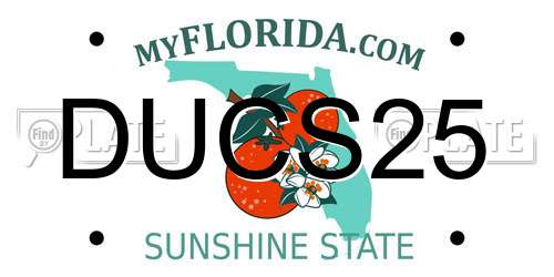 DUCS25 Florida License Plate