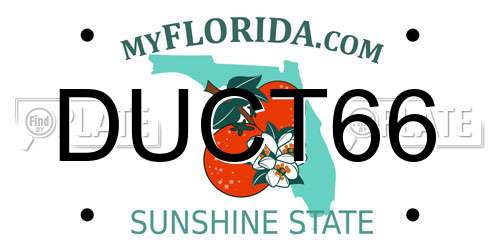 DUCT66 Florida License Plate