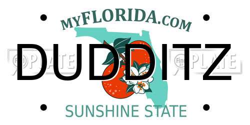 DUDDITZ Florida License Plate