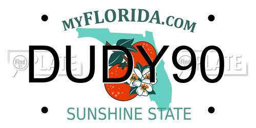 DUDY90 Florida License Plate