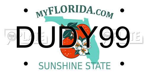 DUDY99 Florida License Plate