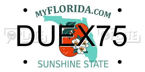 DUEX75 Florida License Plate