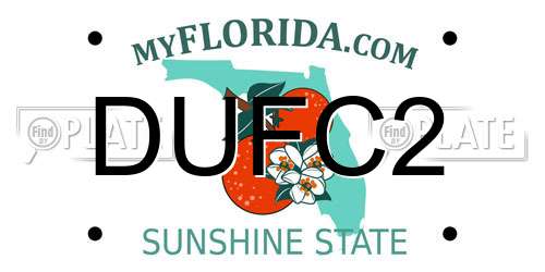 DUFC2 Florida License Plate