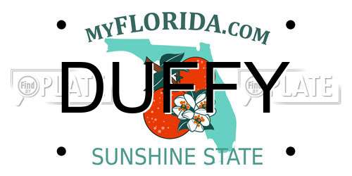 DUFFY Florida License Plate