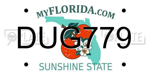 DUG779 Florida License Plate