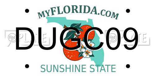 DUGC09 Florida License Plate