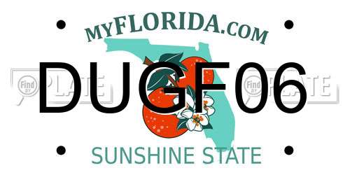 DUGF06 Florida License Plate