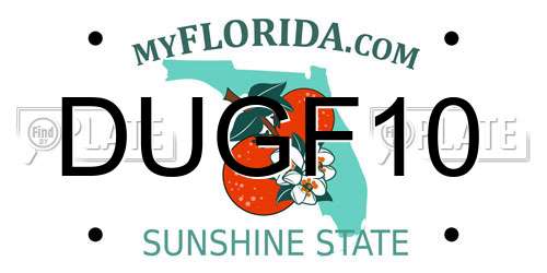 DUGF10 Florida License Plate