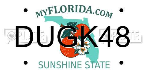 DUGK48 Florida License Plate