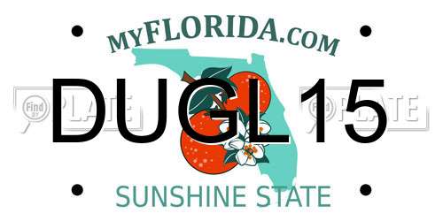 DUGL15 Florida License Plate