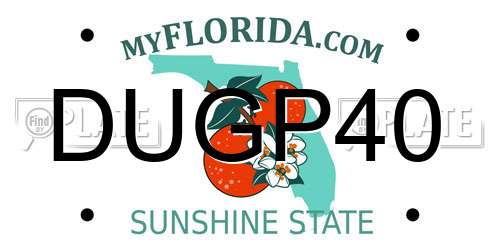 DUGP40 Florida License Plate