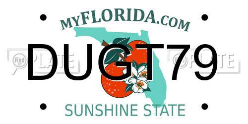 DUGT79 Florida License Plate