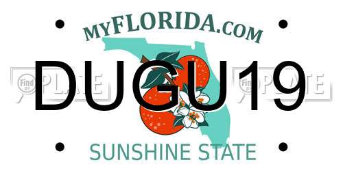 DUGU19 Florida License Plate