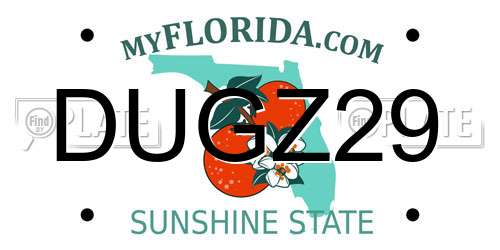 DUGZ29 Florida License Plate