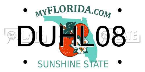 DUHL08 Florida License Plate
