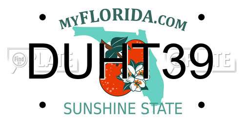 DUHT39 Florida License Plate