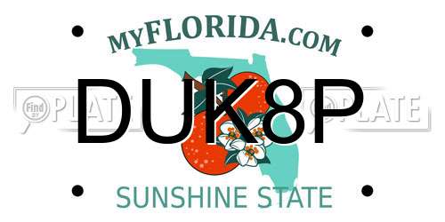 DUK8P Florida License Plate