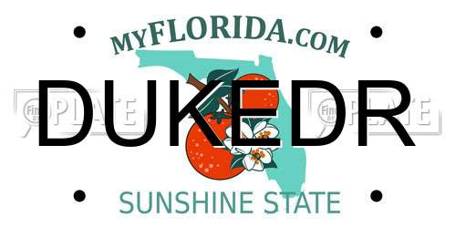 DUKEDR Florida License Plate
