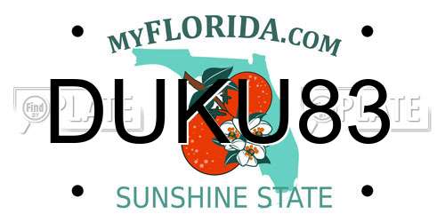 DUKU83 Florida License Plate
