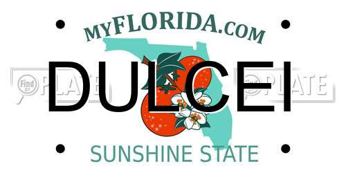 DULCEI Florida License Plate