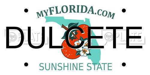 DULCETE Florida License Plate