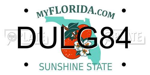 DULG84 Florida License Plate