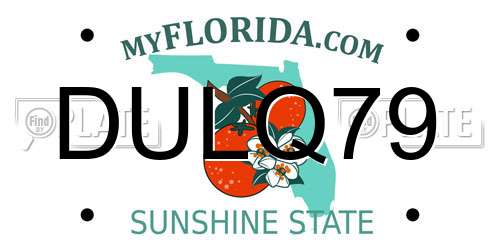 DULQ79 Florida License Plate