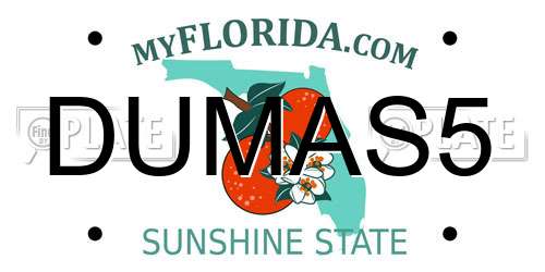 DUMAS5 Florida License Plate