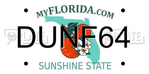 DUNF64 Florida License Plate