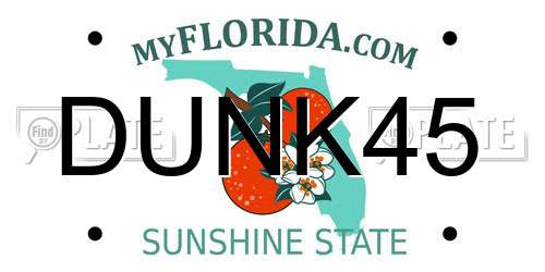 DUNK45 Florida License Plate