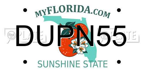 DUPN55 Florida License Plate