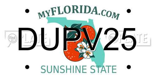 DUPV25 Florida License Plate