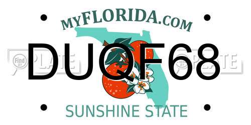 DUQF68 Florida License Plate