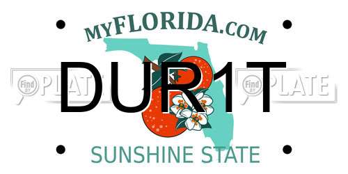 DUR1T Florida License Plate