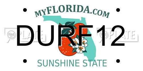 DURF12 Florida License Plate