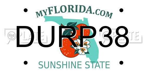 DURP38 Florida License Plate