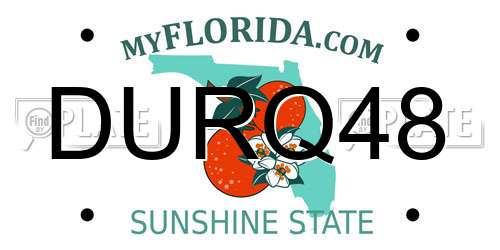 DURQ48 Florida License Plate