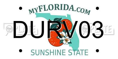 DURV03 Florida License Plate