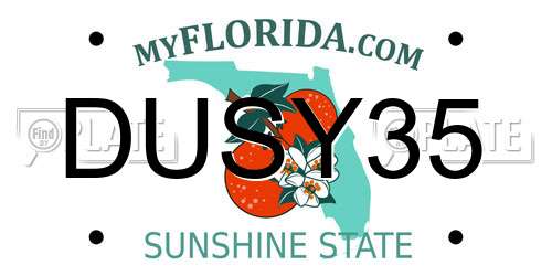 DUSY35 Florida License Plate