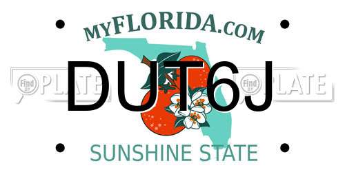 DUT6J Florida License Plate