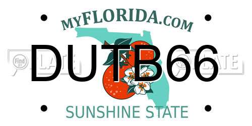 DUTB66 Florida License Plate