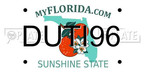 DUTI96 Florida License Plate