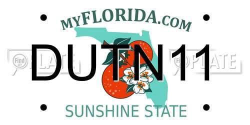 DUTN11 Florida License Plate