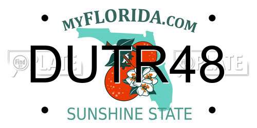 DUTR48 Florida License Plate
