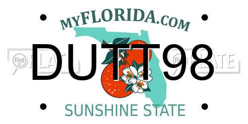 DUTT98 Florida License Plate